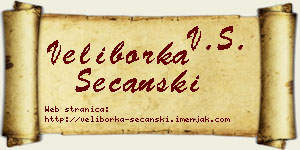 Veliborka Sečanski vizit kartica